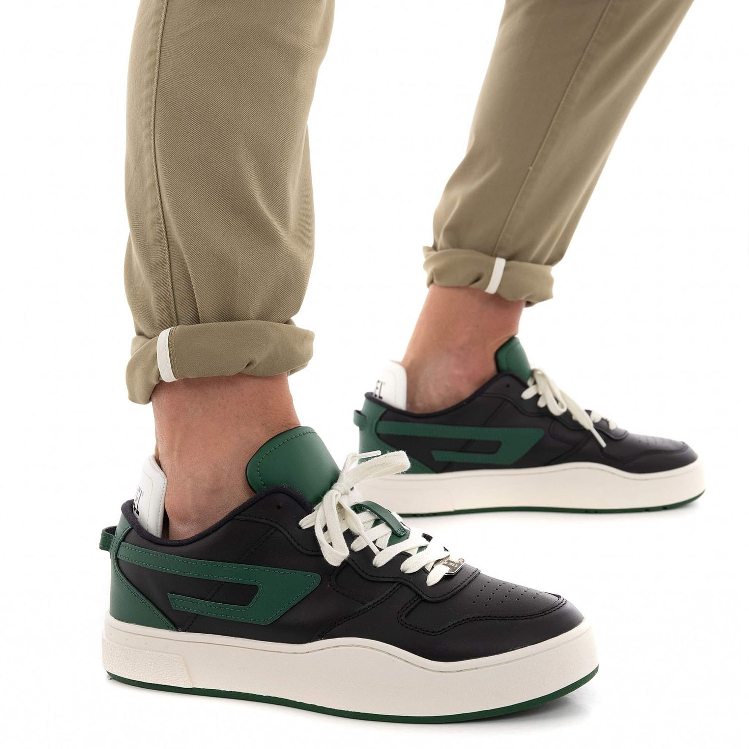 Кеди Diesel S-Ukiyo Low Black/Jolly Green — купити в Україні